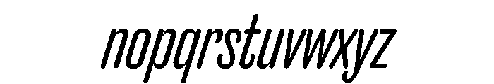 Caslon Doric Condensed Round Regular Italic Font LOWERCASE