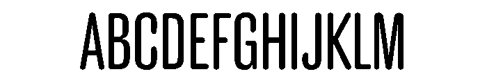 Caslon Doric Condensed Round Regular Font UPPERCASE