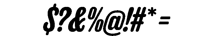 Caslon Doric Condensed Round Semibold Italic Font OTHER CHARS