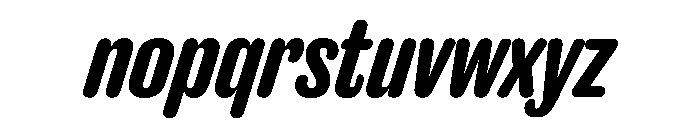 Caslon Doric Condensed Round Semibold Italic Font LOWERCASE