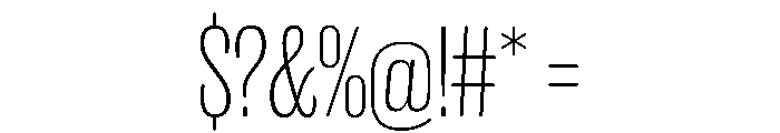 Caslon Doric Condensed Round Thin Font OTHER CHARS