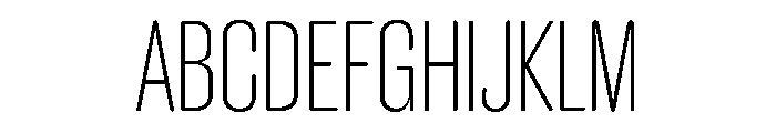 Caslon Doric Condensed Round Thin Font UPPERCASE