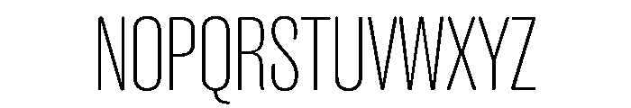 Caslon Doric Condensed Round Thin Font UPPERCASE