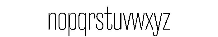 Caslon Doric Condensed Round Thin Font LOWERCASE