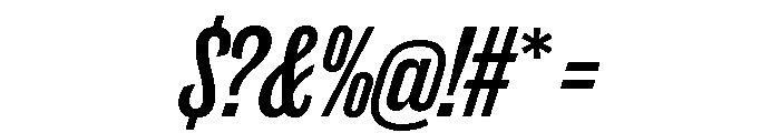 Caslon Doric Condensed Semibold Italic Font OTHER CHARS