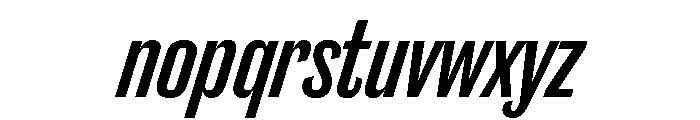 Caslon Doric Condensed Semibold Italic Font LOWERCASE