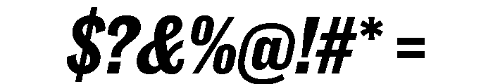 Caslon Doric Condensed Text Bold Italic Font OTHER CHARS