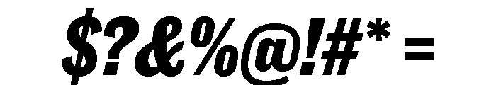 Caslon Doric Condensed Text Extrabold Italic Font OTHER CHARS