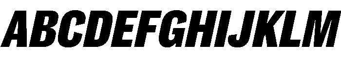 Caslon Doric Condensed Text Extrabold Italic Font UPPERCASE