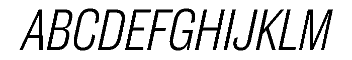 Caslon Doric Condensed Text Light Italic Font UPPERCASE