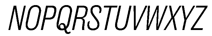 Caslon Doric Condensed Text Light Italic Font UPPERCASE