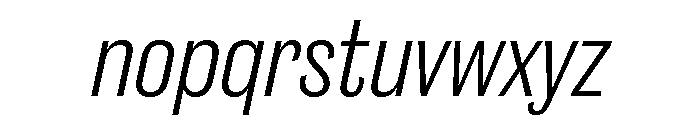 Caslon Doric Condensed Text Light Italic Font LOWERCASE
