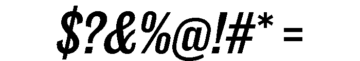 Caslon Doric Condensed Text Medium Italic Font OTHER CHARS