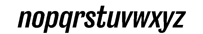 Caslon Doric Condensed Text Medium Italic Font LOWERCASE