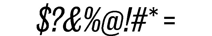 Caslon Doric Condensed Text Regular Italic Font OTHER CHARS