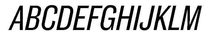 Caslon Doric Condensed Text Regular Italic Font UPPERCASE