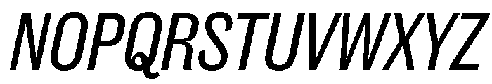 Caslon Doric Condensed Text Regular Italic Font UPPERCASE