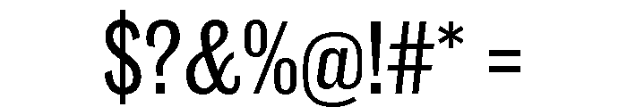 Caslon Doric Condensed Text Regular Font OTHER CHARS