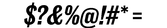 Caslon Doric Condensed Text Semibold Italic Font OTHER CHARS