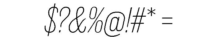 Caslon Doric Condensed Text Thin Italic Font OTHER CHARS