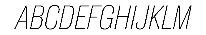 Caslon Doric Condensed Text Thin Italic Font UPPERCASE