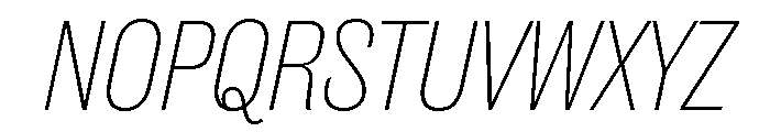 Caslon Doric Condensed Text Thin Italic Font UPPERCASE
