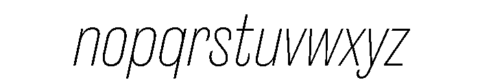 Caslon Doric Condensed Text Thin Italic Font LOWERCASE