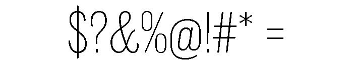 Caslon Doric Condensed Text Thin Font OTHER CHARS