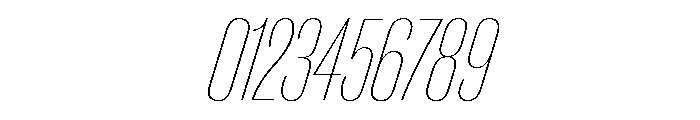 Caslon Doric Condensed Thin Italic Font OTHER CHARS