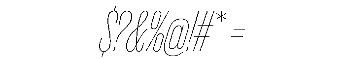 Caslon Doric Condensed Thin Italic Font OTHER CHARS