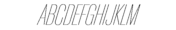 Caslon Doric Condensed Thin Italic Font UPPERCASE