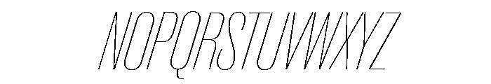 Caslon Doric Condensed Thin Italic Font UPPERCASE