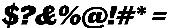 Caslon Doric Extrabold Italic Font OTHER CHARS