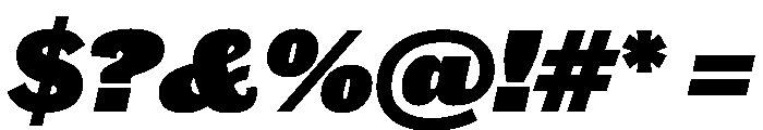 Caslon Doric Fat Italic Font OTHER CHARS