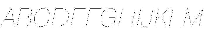 Caslon Doric Hairline Italic Font UPPERCASE