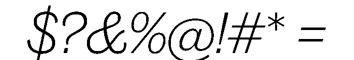 Caslon Doric Light Italic Font OTHER CHARS