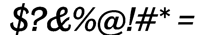 Caslon Doric Medium Italic Font OTHER CHARS