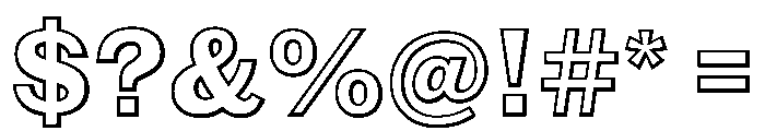 Caslon Doric Outline Regular Font OTHER CHARS