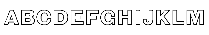 Caslon Doric Outline Regular Font UPPERCASE