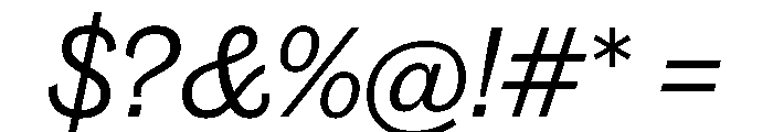 Caslon Doric Regular Italic Font OTHER CHARS
