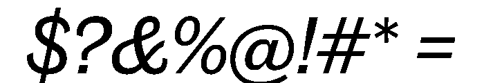 Caslon Doric Regular No 2 Italic Font OTHER CHARS