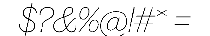 Caslon Doric Thin Italic Font OTHER CHARS
