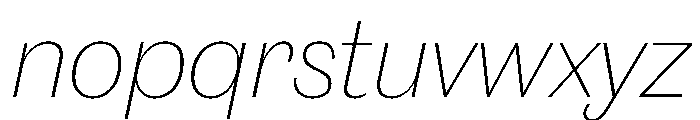 Caslon Doric Thin Italic Font LOWERCASE