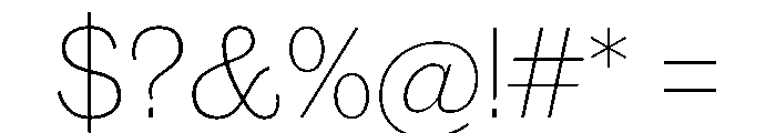 Caslon Doric Thin Font OTHER CHARS