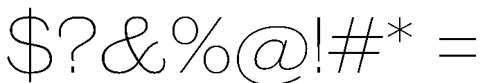 Caslon Doric Wide Thin Font OTHER CHARS