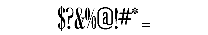 Caslon ExtraCondensedRegular Font OTHER CHARS