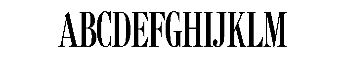 Caslon ExtraCondensedRegular Font UPPERCASE