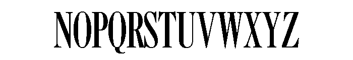 Caslon ExtraCondensedRegular Font UPPERCASE