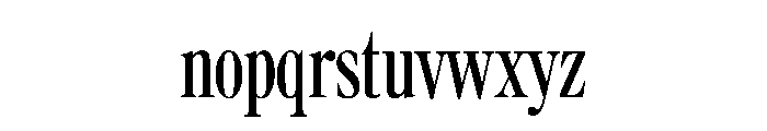 Caslon ExtraCondensedRegular Font LOWERCASE