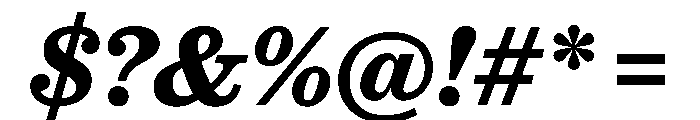 Caslon Ionic Bold Italic Font OTHER CHARS